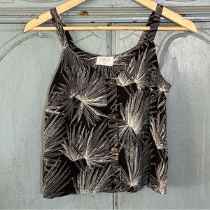 EUC Sienna Sky Tropical Palms bottom crop tank size XS